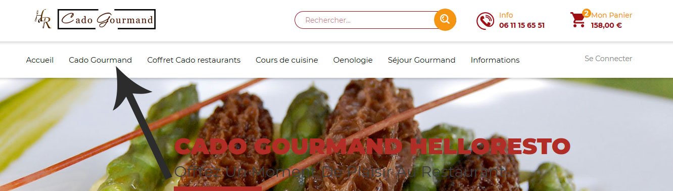 comment commander les cado gourmand helloresto